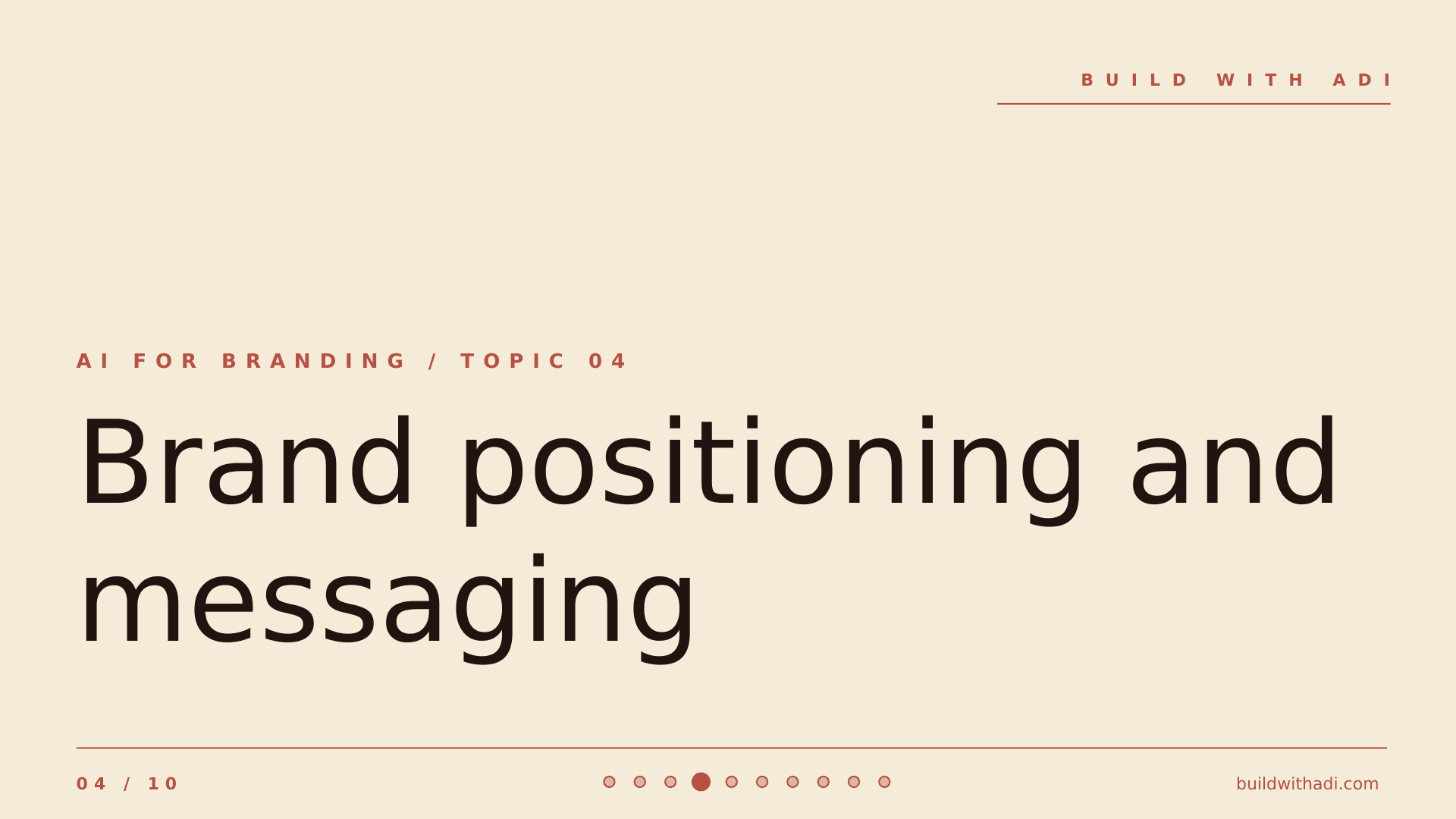 Thumbnail for Brand Positioning and Messaging