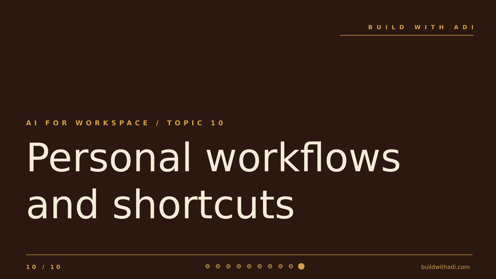 Thumbnail for Personal Workflows and Shortcuts